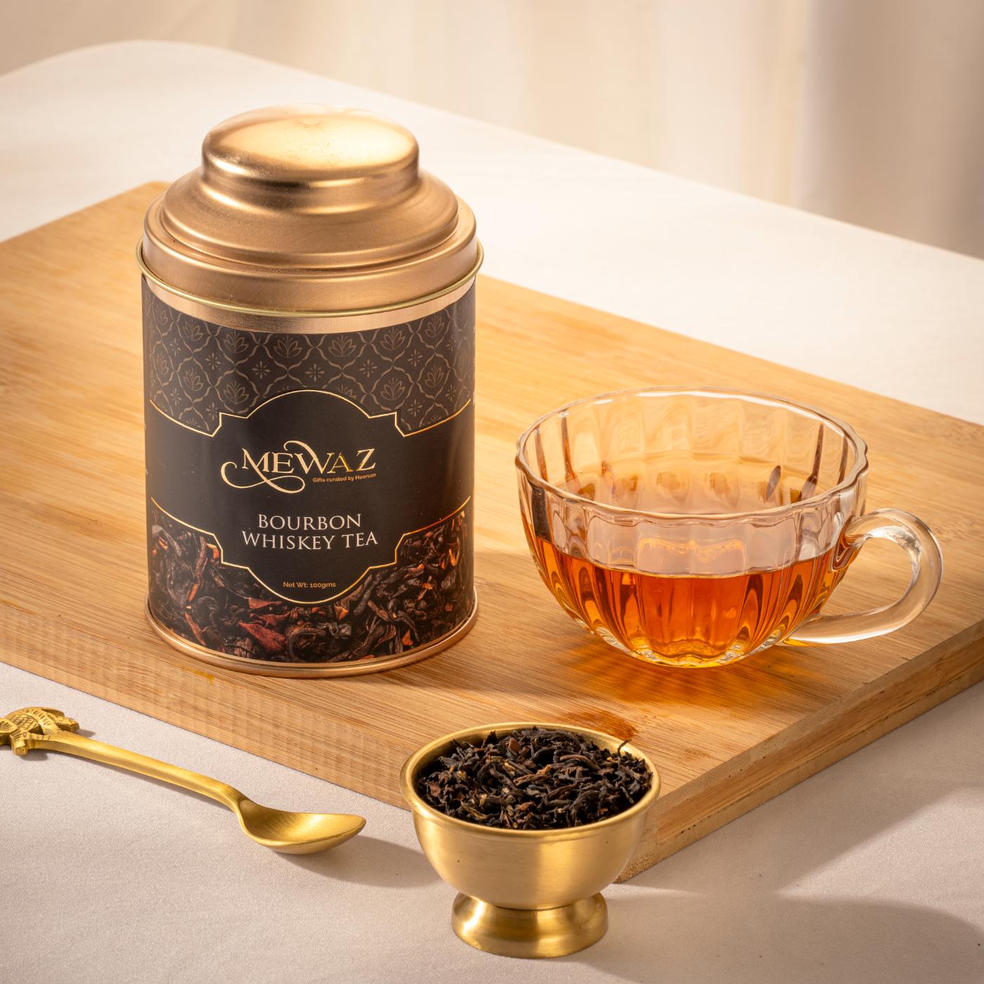 Whiskey-flavored tea blend