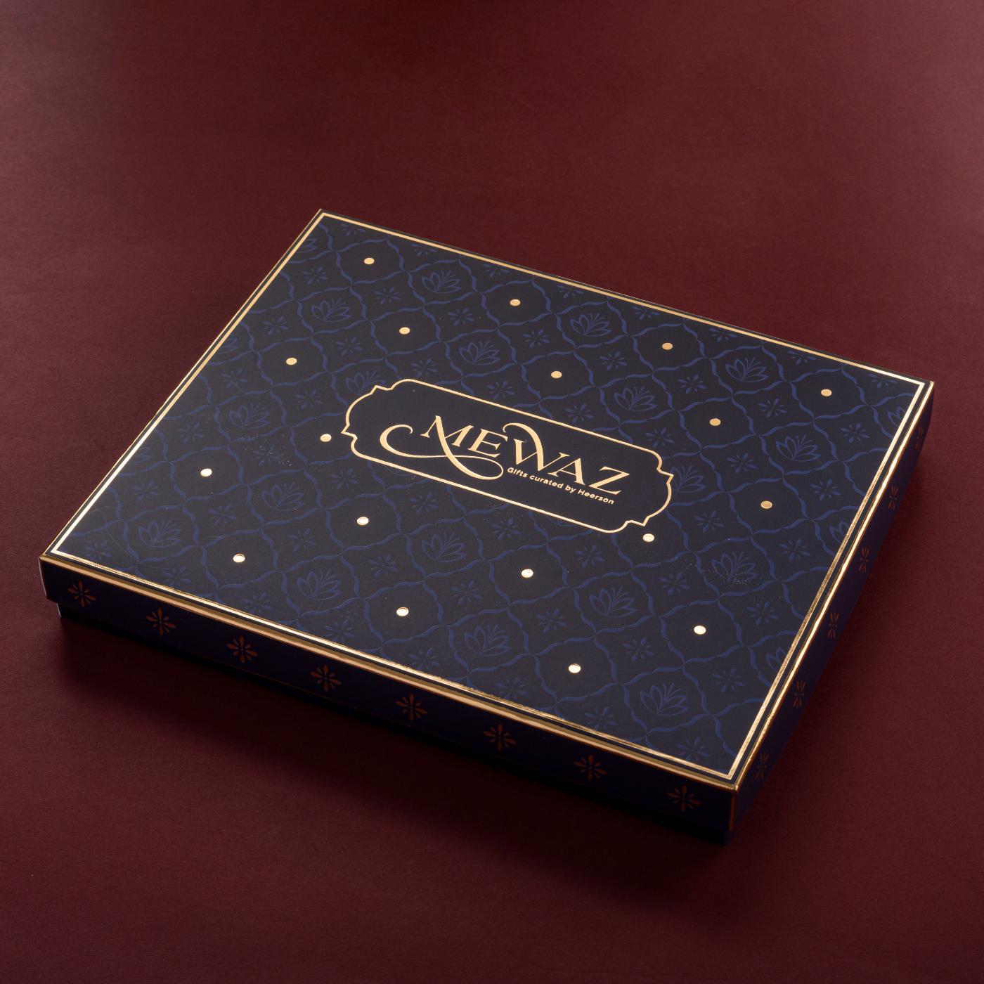 Dry fruit mithai in a beautifully designed box