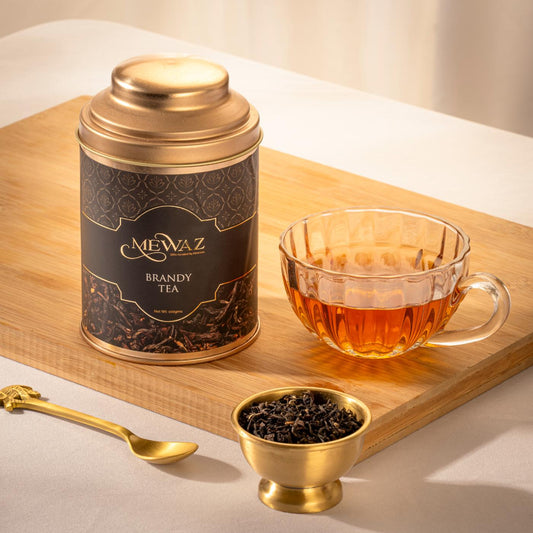 Hot tea with brandy essence